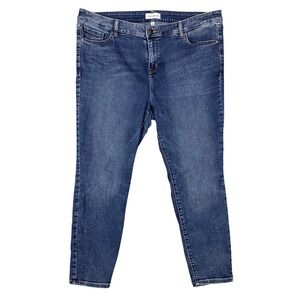 Lane Bryant Jeans Womens 20 Blue Flex Magic Waistband High-Rise Skinny Straight